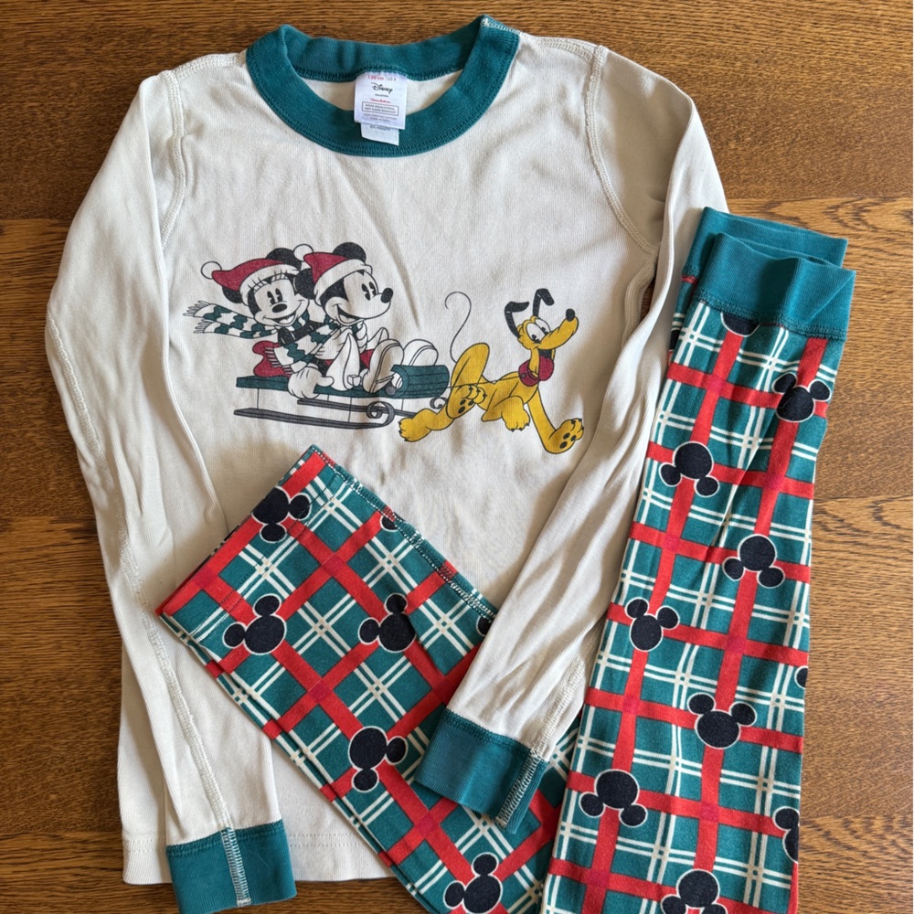 Hannah Anderson Kids Disney Mickey Mouse Long John Pajama Set